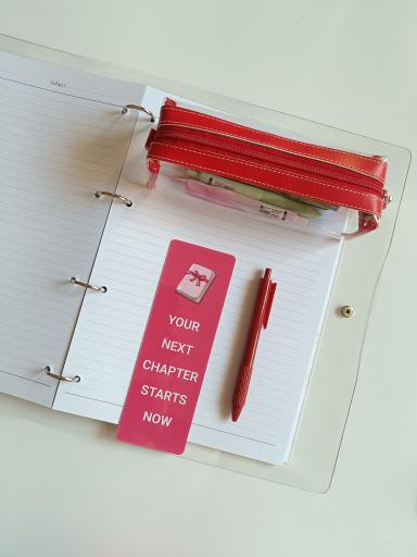 جامدادی حجمی شفاف - قرمز