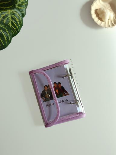 کلاسورشفاف پوشه ای A6 بنفش (دفترچه ای)