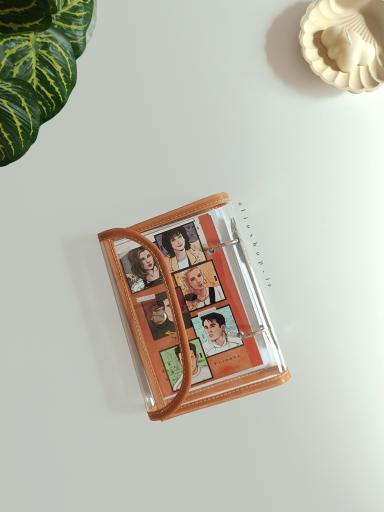 کلاسورشفاف پوشه ای A6 قهوه‌ای (دفترچه ای)