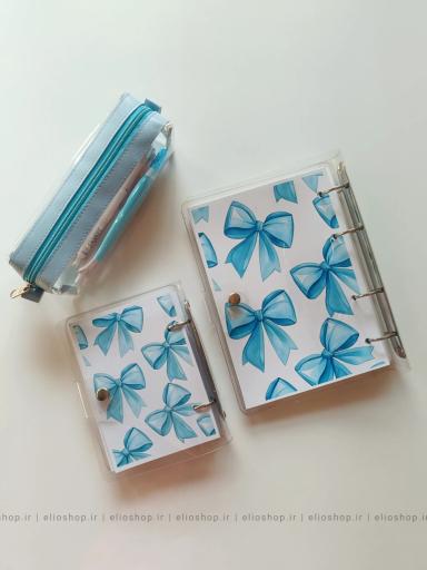 کلاسور شفاف طرح پاپیون آبی